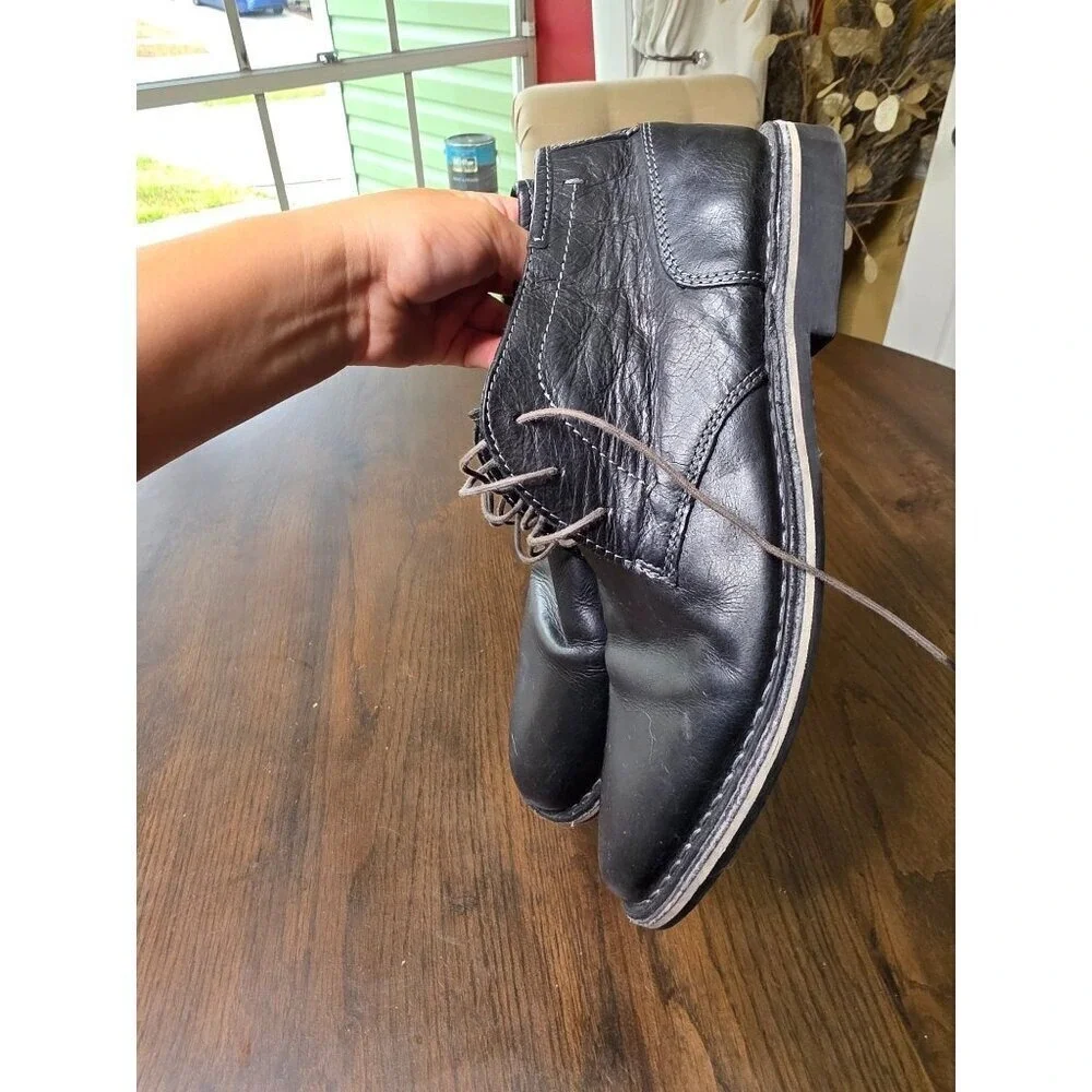 Steve Madden Harken 017 Chukka Mens Black Leather Boots - Size 9.5